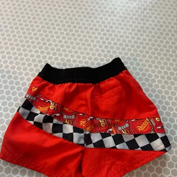 Disney Red and Black Lightning McQueen Swim Trunks. Size 2T - Picture 2 of 6